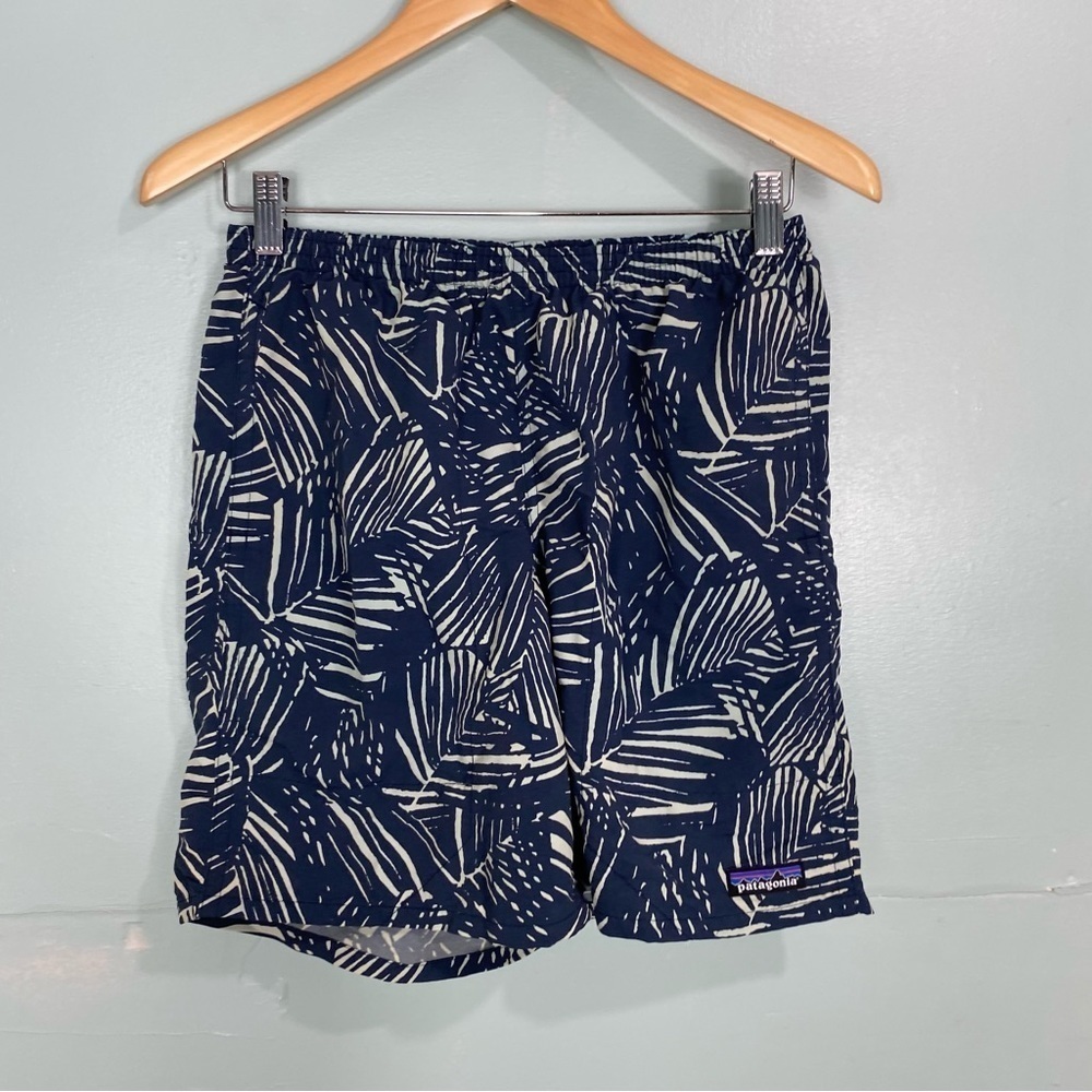 Patagonia Baggies Short Patterned Blue Sz S‎
